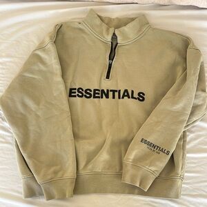 Essentials Fear of God Quarter-Zip Sage Green